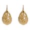 20th-Century 18 Karat Yellow Gold Floral Decoration Lever- Back Earrings, Set of 2, Image 1