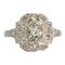 French Art Deco Diamond Platinum Ring, 1930s, Image 1