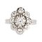 French White Sapphire 18 Karat White Gold Ring, 1960s, Image 1