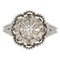 Französischer 18 Karat Ring in Weißgold mit Diamanten, 1960er 1