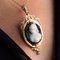 19th-Century Natural Pearls & Onyx Cameo 18 Karat Rose Gold Pendant Brooch 4