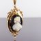 19th-Century Natural Pearls & Onyx Cameo 18 Karat Rose Gold Pendant Brooch 5