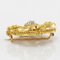 Art Nouveau French Wiese Spirit Yellow Gold Diamond Brooch, Image 6