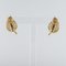 French 18 Karat Yellow Gold Leaf Shaped Clip Earrings, 1980s, Set of 2 4