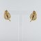 French 18 Karat Yellow Gold Leaf Shaped Clip Earrings, 1980s, Set of 2, Image 4