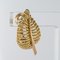French 18 Karat Yellow Gold Leaf Shaped Clip Earrings, 1980s, Set of 2, Image 6