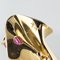 Modern Diamond & Ruby Yellow Gold Pendant and Earrings, Set of 2 18