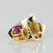 Modern Diamond & Ruby Yellow Gold Pendant and Earrings, Set of 2, Image 4