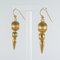 20th-Century Italian Yellow Gold Dangle Earrings, Set of 2, Image 3