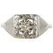 Art Deco White Gold Platinum Diamond Ring, 1930s 1