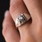 Art Deco White Gold Platinum Diamond Ring, 1930s, Image 5