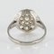 Belle Époque Diamond 18 Karat White Gold Flat Round Ring, 1920s, Image 13