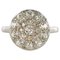 Belle Époque Diamond 18 Karat White Gold Flat Round Ring, 1920s 1
