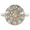 Belle Époque Diamond 18 Karat White Gold Flat Round Ring, 1920s, Image 1