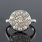 Belle Époque Diamond 18 Karat White Gold Flat Round Ring, 1920s, Image 3