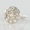 Belle Époque Diamond 18 Karat White Gold Flat Round Ring, 1920s 6