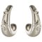 Diamond 18 Karat Brushed White Gold Earrings, Set of 2, Image 1
