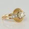 French Cushion and Rose Cuts Diamond 18 Karat Yellow Gold Ring, 1960s, Image 9