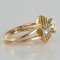 French Cushion and Rose Cuts Diamond 18 Karat Yellow Gold Ring, 1960s 5