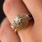 Französischer 18 Karat Ring in Gelbgold mit Diamanten in Rosenschliff, 1960er 4