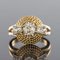 French Cushion and Rose Cuts Diamond 18 Karat Yellow Gold Ring, 1960s, Image 11