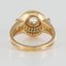 French Cushion and Rose Cuts Diamond 18 Karat Yellow Gold Ring, 1960s 8