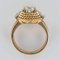 French Cushion and Rose Cuts Diamond 18 Karat Yellow Gold Ring, 1960s 13