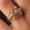 Französischer Ring aus 18 Karat Gelbgold in Diamantenform, 1960er 4