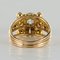 French Diamond 18 Karat Yellow Gold Ring, 1960s, Image 12