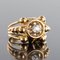 French Diamond 18 Karat Yellow Gold Ring, 1960s, Image 14