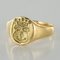 18 Karat Yellow Gold Armorial Bearings Unisex Signet Ring 6