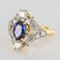 Sapphire & Diamond Gold Platinum Ring 3