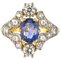 Anillo Sapphire & Diamond Gold Platinum, Imagen 1