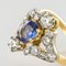 Sapphire & Diamond Gold Platinum Ring 6