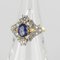 Sapphire & Diamond Gold Platinum Ring, Image 9