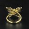 Anello a forma di farfalla smaltata con diamante e oro giallo, Immagine 6