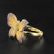 Emaillierter Diamant und Gelbgold Schmetterling Ring 3