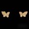 Roséfarbene emaillierte diamantfarbene goldene Schmetterlingsohrringe, 2er Set 8