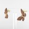 Rose Enamel Diamond Gold Butterfly Earrings, Set of 2, Image 5