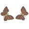 Boucles d'Oreilles Papillon en Or Rose avec Diamant Émaillé, Set de 2 1