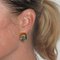 Gold Topaz Heart Stud Earrings, Set of 2, Image 8
