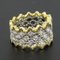 Zweifarbiger filigraner Diamant Ring in Gold 4