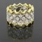 Zweifarbiger filigraner Diamant Ring in Gold 2