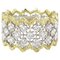 Zweifarbiger filigraner Diamant Ring in Gold 1