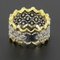 Diamond Two Color Gold Filigree Ring 8