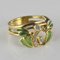 Emaillierter Diamant Goldring 3