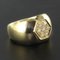 Wide Diamond Gold Band Ring 5