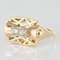 0.20 Carat Diamond Yellow Gold Ring, 1940s, Image 3