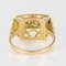 0.20 Carat Diamond Yellow Gold Ring, 1940s, Image 9