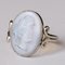 Antique Moonstone Cameo White Gold Ring 3
